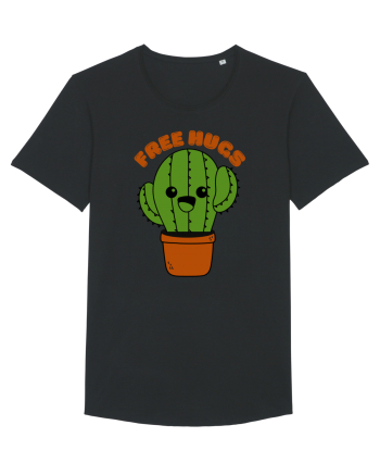 Free Hugs Kawaii Cactus Black