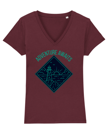 Adventure Awaits  Burgundy