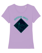 Adventure Awaits  Tricou mânecă scurtă guler larg fitted Damă Expresser