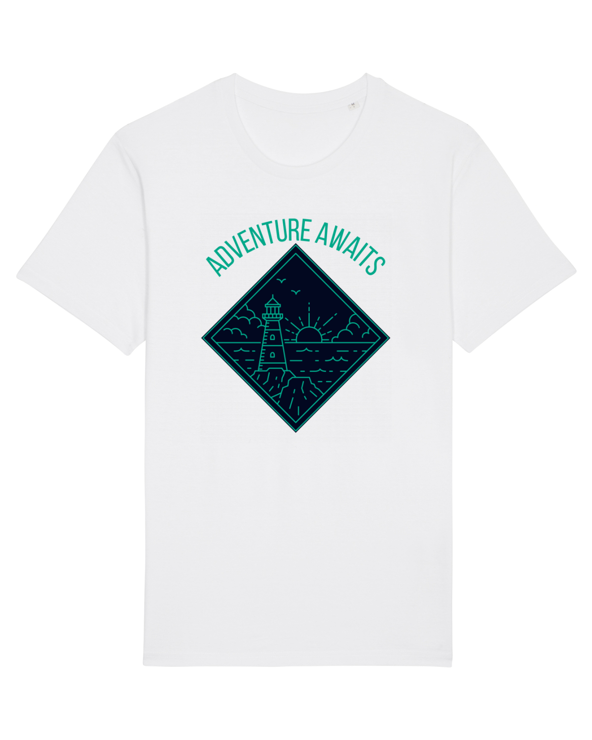 Tricou mânecă scurtă Unisex Rocker White