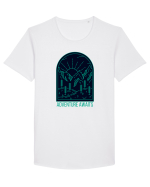 Adventure Awaits  Tricou mânecă scurtă guler larg Bărbat Skater