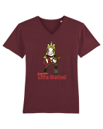 Funny Rock Unicorn Tricou mânecă scurtă guler V Bărbat Presenter