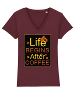 After Coffee - black Tricou mânecă scurtă guler V Damă Evoker