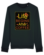 After Coffee - black Bluză mânecă lungă Unisex Rise