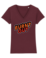 Burnt out Tricou mânecă scurtă guler V Damă Evoker