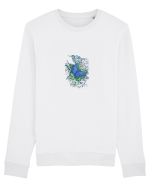Fluture albastru Morpho desen manual animale rare Bluză mânecă lungă Unisex Rise