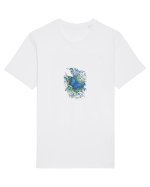 Fluture albastru Morpho desen manual animale rare Tricou mânecă scurtă Unisex Rocker