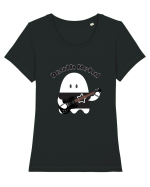 Funny Kawaii Metal Ghost Tricou mânecă scurtă guler larg fitted Damă Expresser