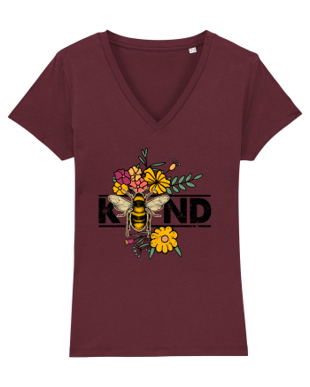 Bee Kind Wild Flower Vintage Burgundy