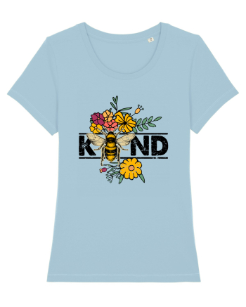 Bee Kind Wild Flower Vintage Sky Blue