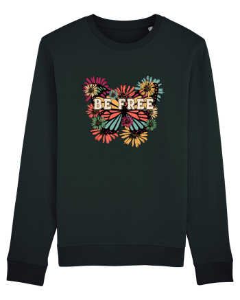 Be Free Butterfly Retro Black