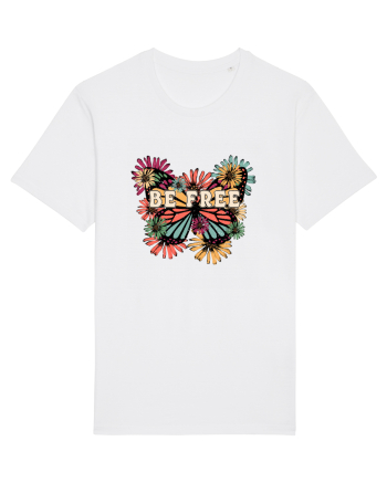 Be Free Butterfly Retro White
