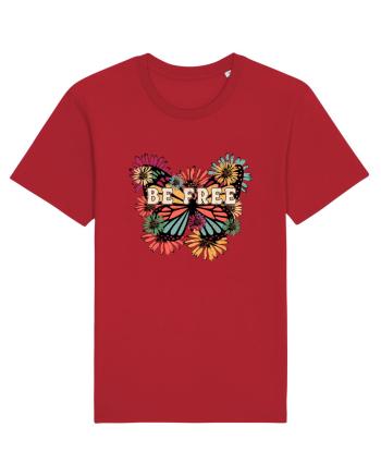 Be Free Butterfly Retro Red