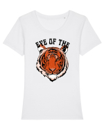 Eye Of The Tiger Retro Tricou mânecă scurtă guler larg fitted Damă Expresser