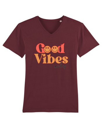 Good Vibes Only Retro Burgundy