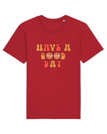 Have a Good Day Happy Face Red