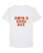 Have a Good Day Happy Face Tricou mânecă scurtă guler larg Bărbat Skater