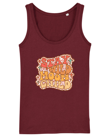Retro Stay Wild Moon Child Burgundy
