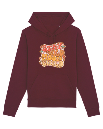 Retro Stay Wild Moon Child Burgundy