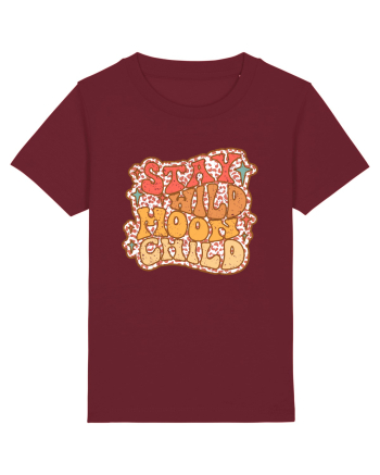Retro Stay Wild Moon Child Burgundy