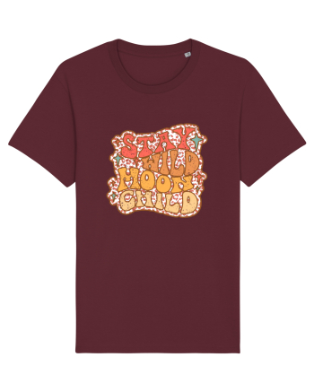 Retro Stay Wild Moon Child Burgundy