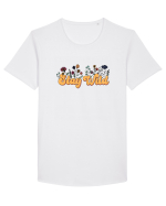 Stay Wild Retro Tricou mânecă scurtă guler larg Bărbat Skater