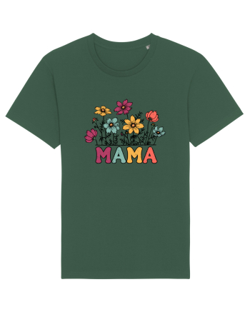 Vintage MAMA Wild Flower Bottle Green