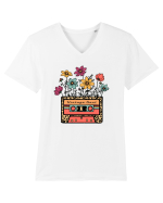 Wildflower Cassette Retro Tricou mânecă scurtă guler V Bărbat Presenter