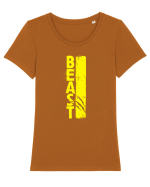 BEAST Tricou mânecă scurtă guler larg fitted Damă Expresser