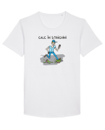 Calc în străchini Tricou mânecă scurtă guler larg Bărbat Skater
