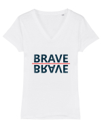 Brave Tricou mânecă scurtă guler V Damă Evoker