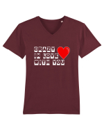 Crazy In Love With You Tricou mânecă scurtă guler V Bărbat Presenter