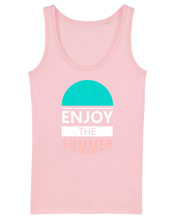 Enjoy The Summer Surf Sunset Cotton Pink