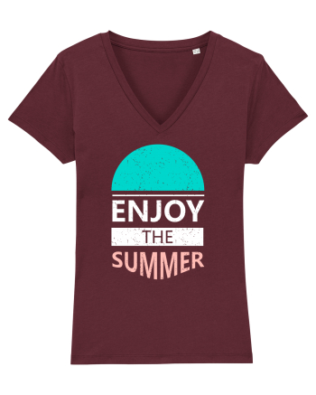 Enjoy The Summer Surf Sunset Burgundy