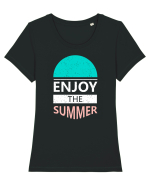 Enjoy The Summer Surf Sunset Tricou mânecă scurtă guler larg fitted Damă Expresser