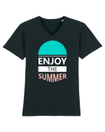 Enjoy The Summer Surf Sunset Tricou mânecă scurtă guler V Bărbat Presenter