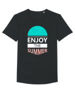 Enjoy The Summer Surf Sunset Tricou mânecă scurtă guler larg Bărbat Skater