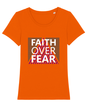 Faith Over Fear Bright Orange