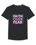 Faith Over Fear Tricou mânecă scurtă guler larg Bărbat Skater