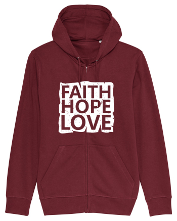 Faith Hope Love Burgundy