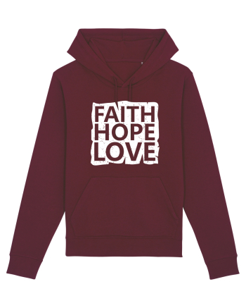 Faith Hope Love Burgundy
