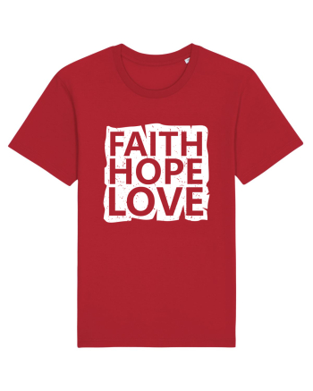 Faith Hope Love Red