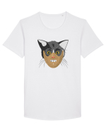 Crazy Cat Tricou mânecă scurtă guler larg Bărbat Skater