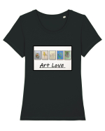 ART LOVE - iubire pentru artă Tricou mânecă scurtă guler larg fitted Damă Expresser