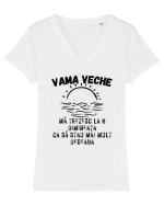 Mă trezesc la 6 dimineața ca să stau mai mult degeaba Tricou mânecă scurtă guler V Damă Evoker