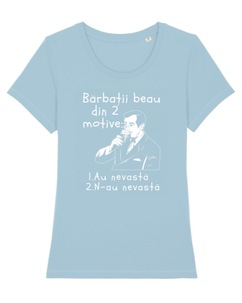 Bărbații beau din 2 motive Sky Blue