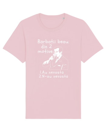 Bărbații beau din 2 motive Cotton Pink