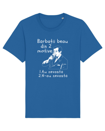 Bărbații beau din 2 motive Royal Blue