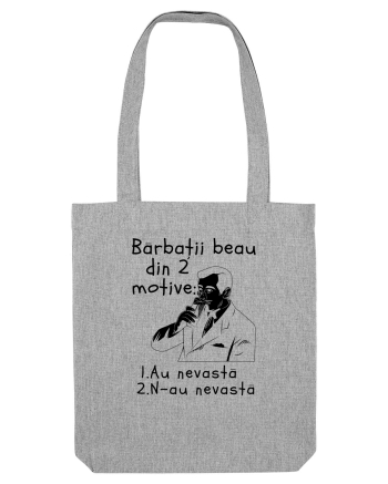 Bărbații beau din 2 motive Heather Grey