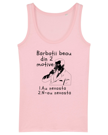 Bărbații beau din 2 motive Cotton Pink